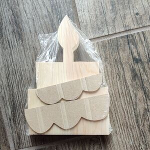 Wooden Cake Layer Craft Blank - Natural Wood